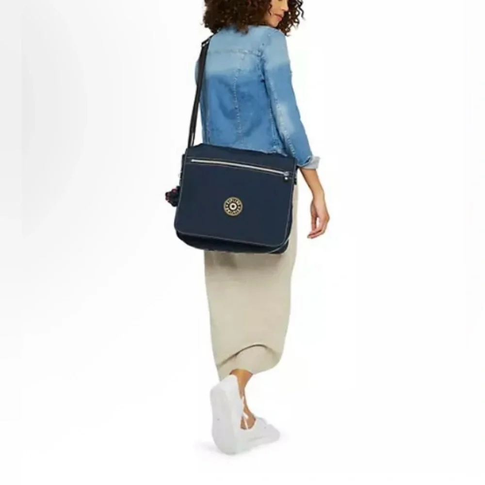 Kipling Madhouse Messenger Laptop Bag with Adjustable Strap Gray